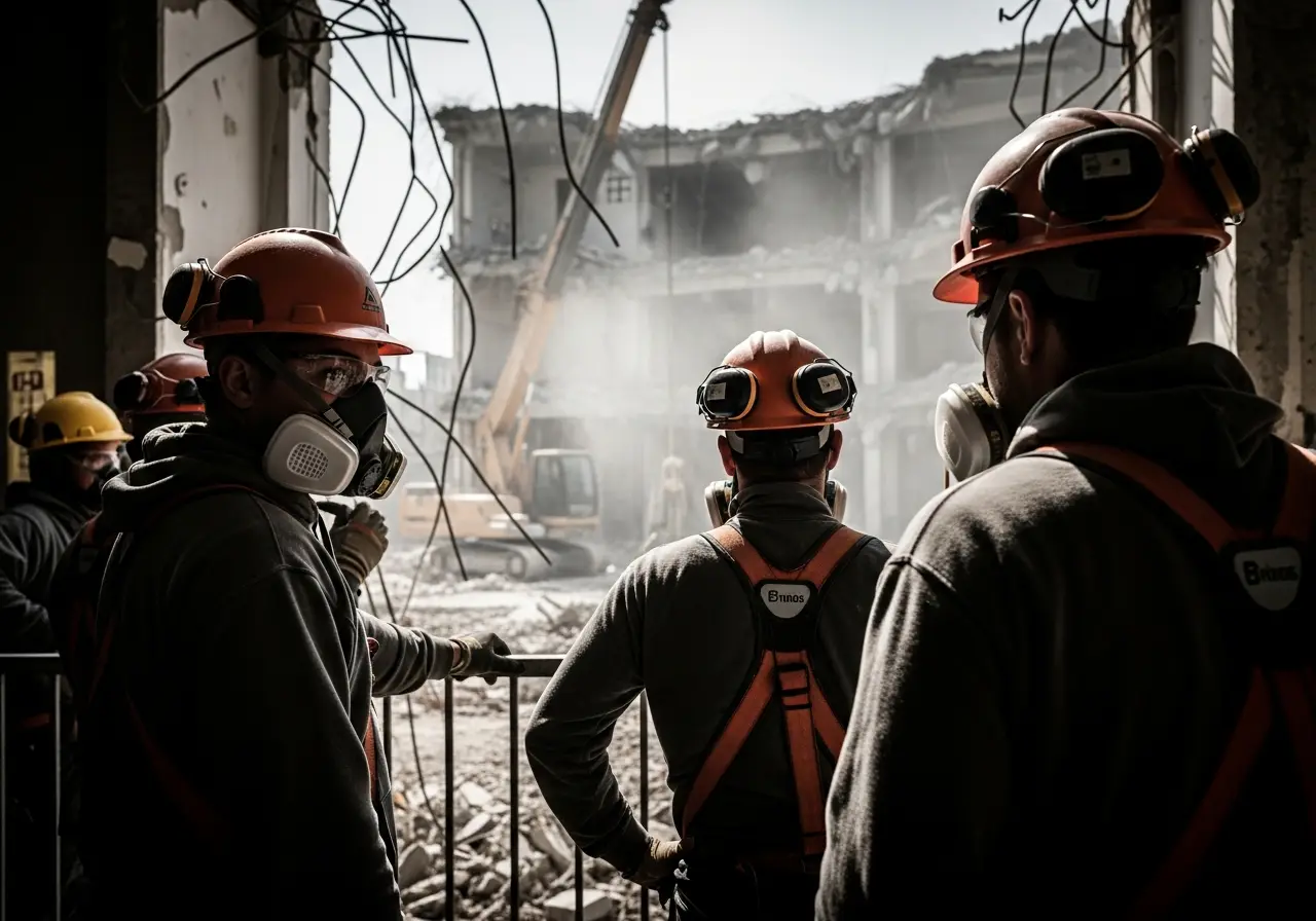 Proper safety controls and PPE for demolición work