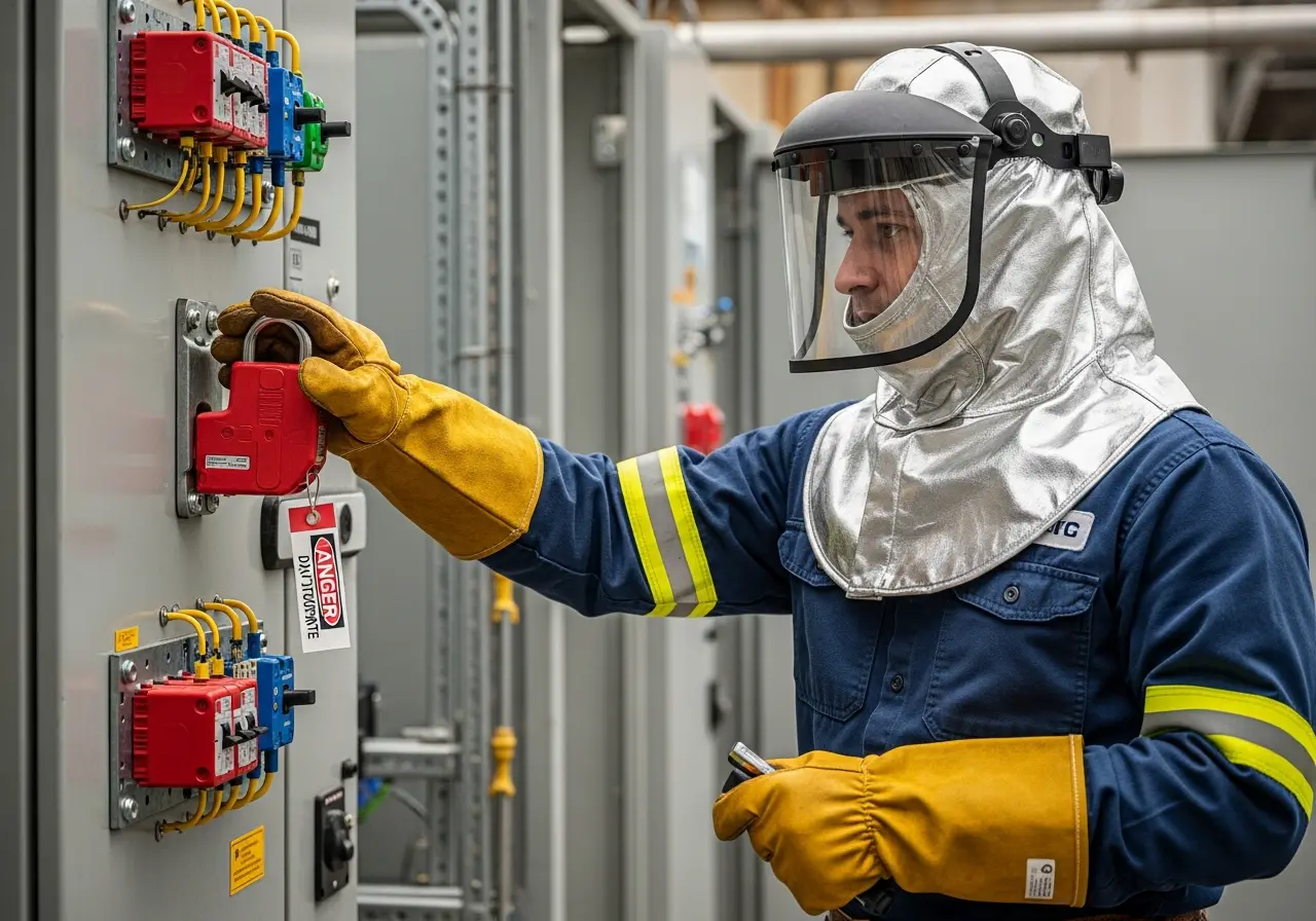 Proper safety controls and PPE for electricidad work