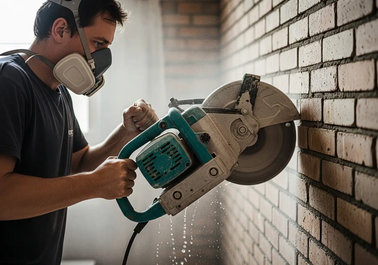 Proper safety controls and PPE for mampostería work