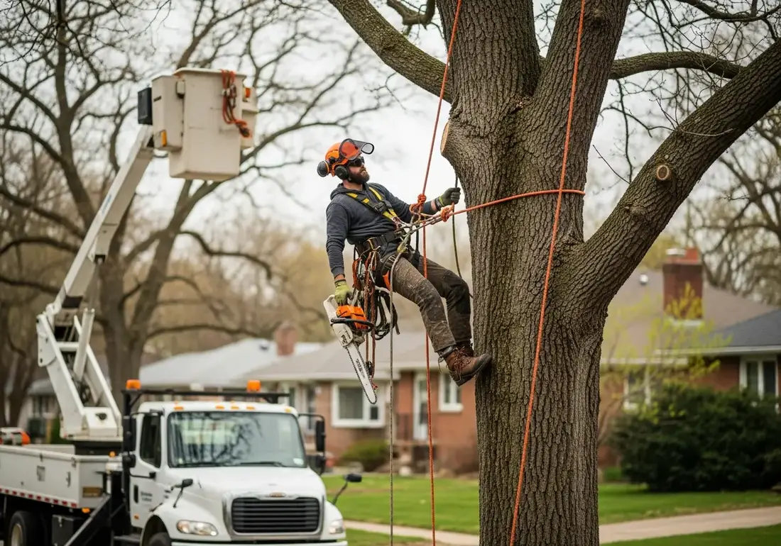 Servicio de árbol job site analyzed by OSHA Scan AI hazard detection