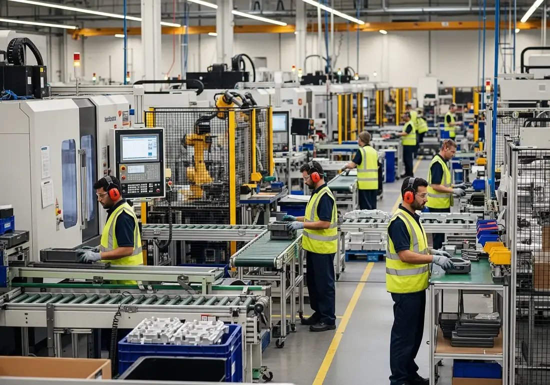 Manufacturing job site analyzed by OSHA Scan AI hazard detection